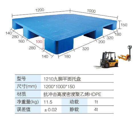 1210九腳平面托盤